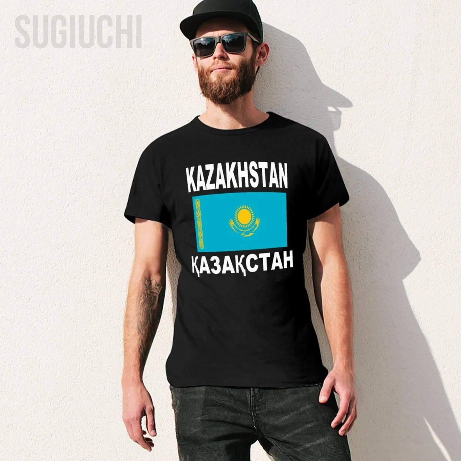 Unisex Men Kazakhstan Flag Kazakh Conceited Tshirt Tees T Shirts Women Boys 100% Cotton T-Shirt