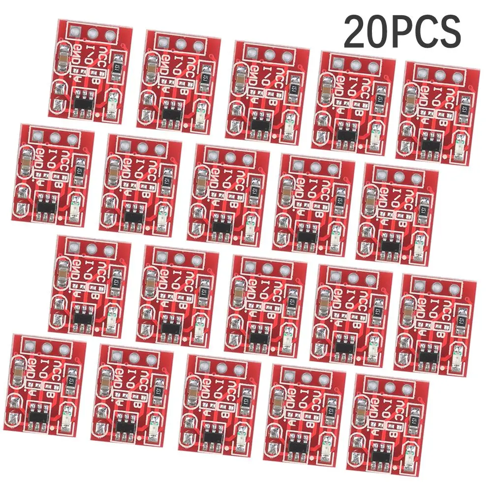 20PCS Safe 2.5-5.5V Self Locking Surface Mount Touch Switch Sensor Capacitive Switch Touch Button Module TTP223