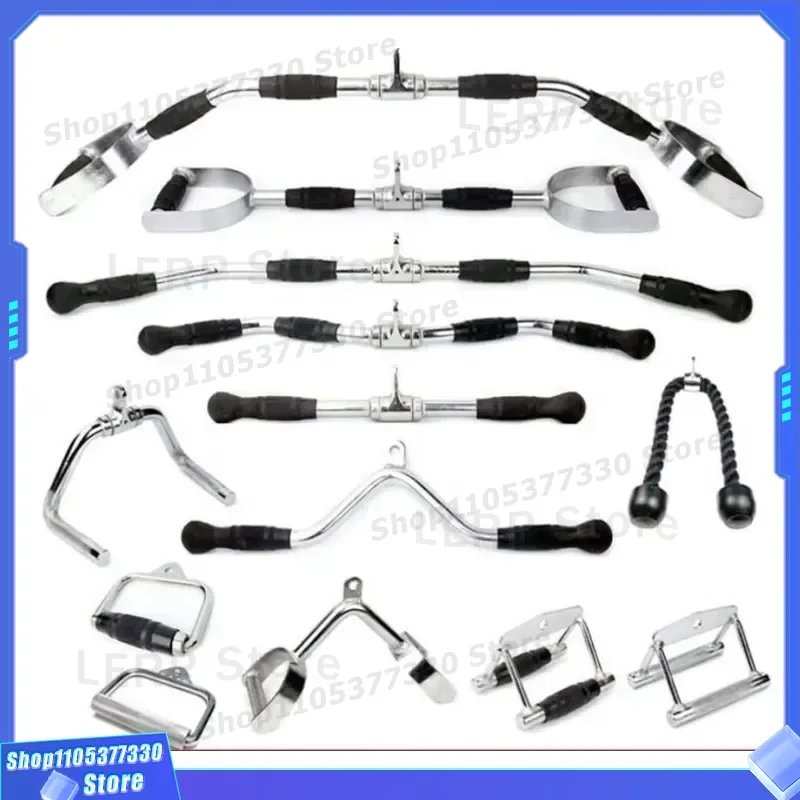 Heavy Duty Triceps Push Pull Handle Bar for Home Gym Weightlifting Fitness Equipment Multi Gym Accessories Wholesale Bulk