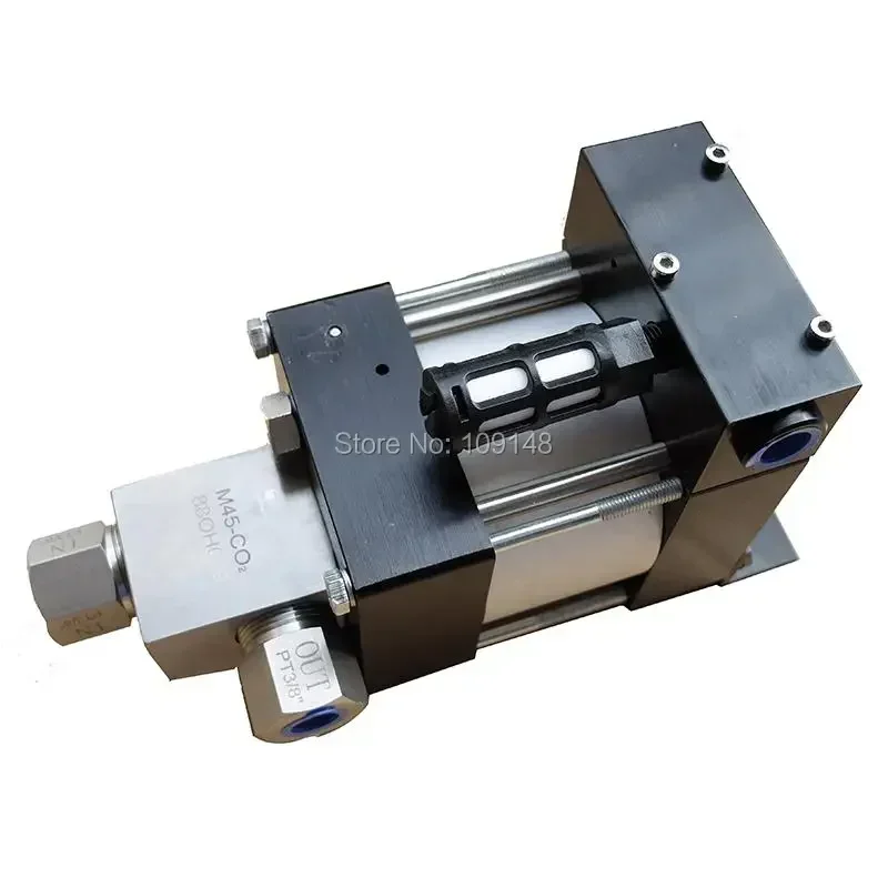 M16 CO2 16:1 Pressure Ratio 50-100Bar Output Mini Air Driven Liquid CO2 Refilling Pump for Small CO2 Cylinder Filling