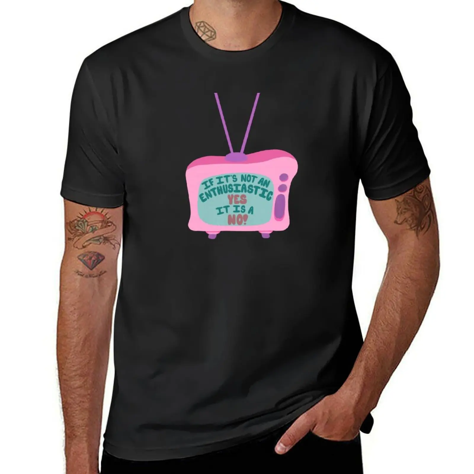 

Consent TV T-Shirt korean fashion graphics t shirts for men
