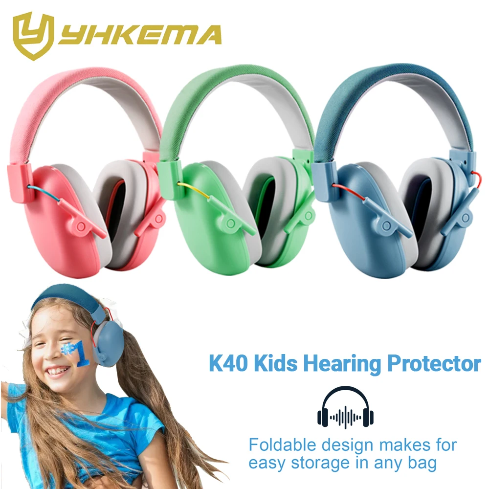 NEW K40 Safety Ear Protection for kids Earmuffs Baby Noise Reduction hearing Defenders children Protector muffs with case