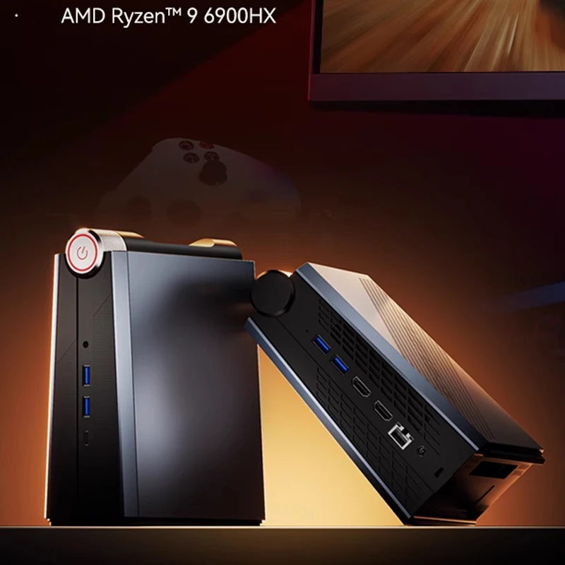 

AM08 AM08Pro Gamer Mini pc AMD R-yzen 9 6900HX 5900HX PC M.2 NVME 2TB WIFI 6 4USB 1Type-C triple-display 2*HD Office Computer