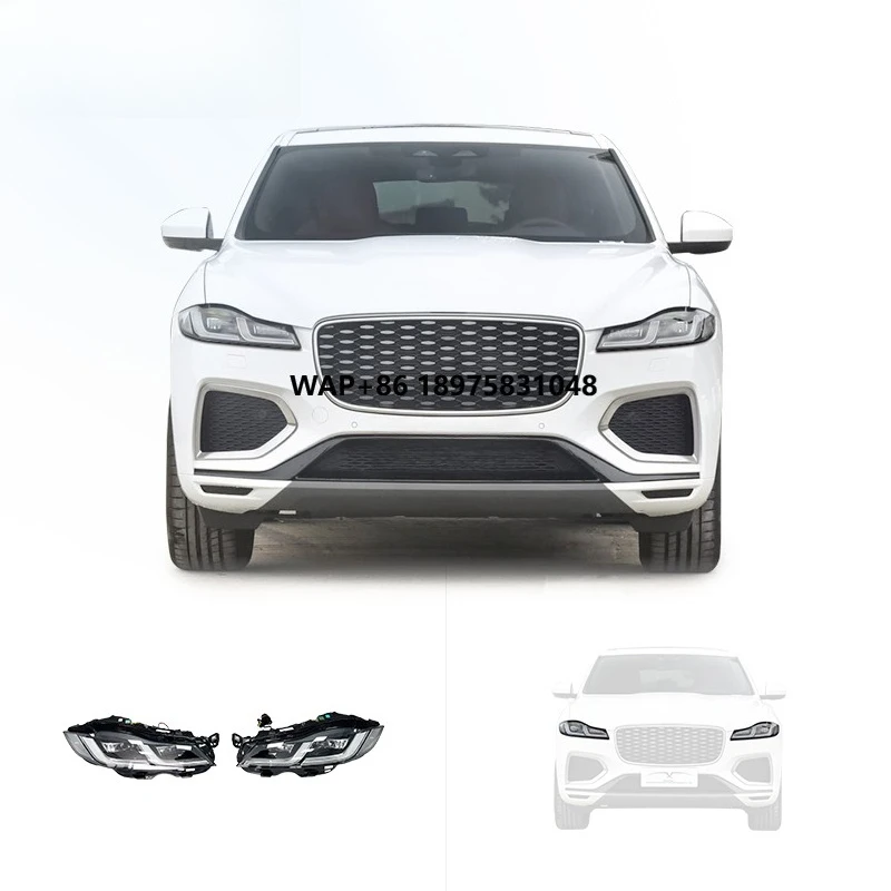 Car Body Kit Original Front Bumper LED Headlights for F-PACE 2016-2025 Upgrade Exterior Parts