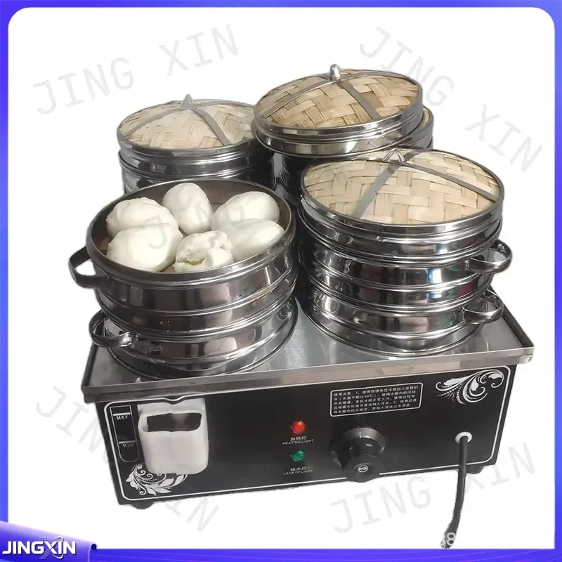Custom for Commercial Electric 4 Hole Steamer Machine Stainless Steel Small Bun Dumpling Samosa Bao Maker Kitchen Equipment