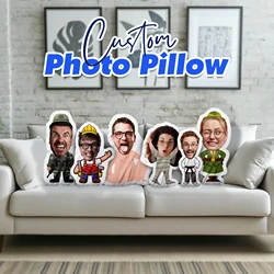 Custom Photo Cushion Humanoid Personalized Filling photo Cushion DIY Pillow for Putting Picture of Parent and Couple Christmas
