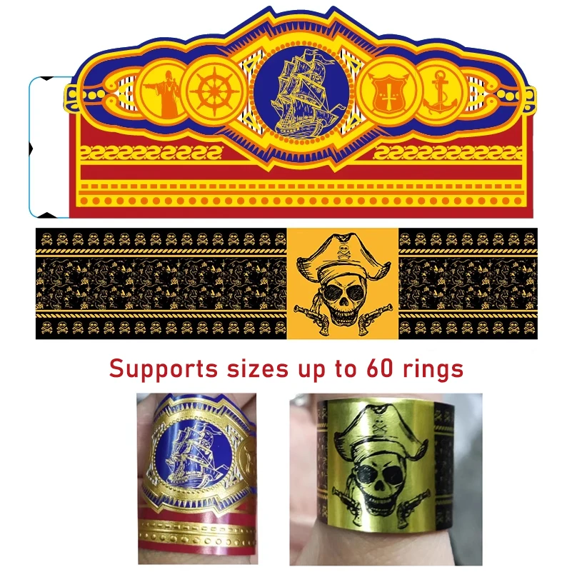 100 pcs Cigar Label Wrapped Around The Top of Cigar Portable Tabacco Paper Cigar Wrappers