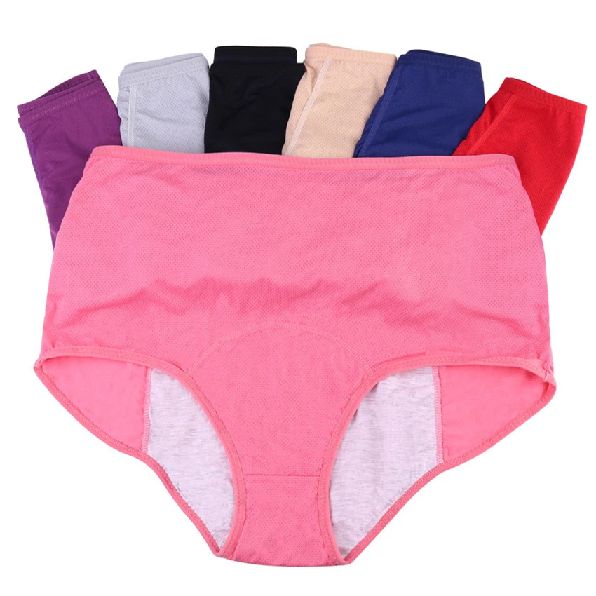 

Menstrual Period Panties Women Cotton Leak Proof Panties Briefs High Waist Sexy Mesh Underwear Period Panties Plus Size 6XL