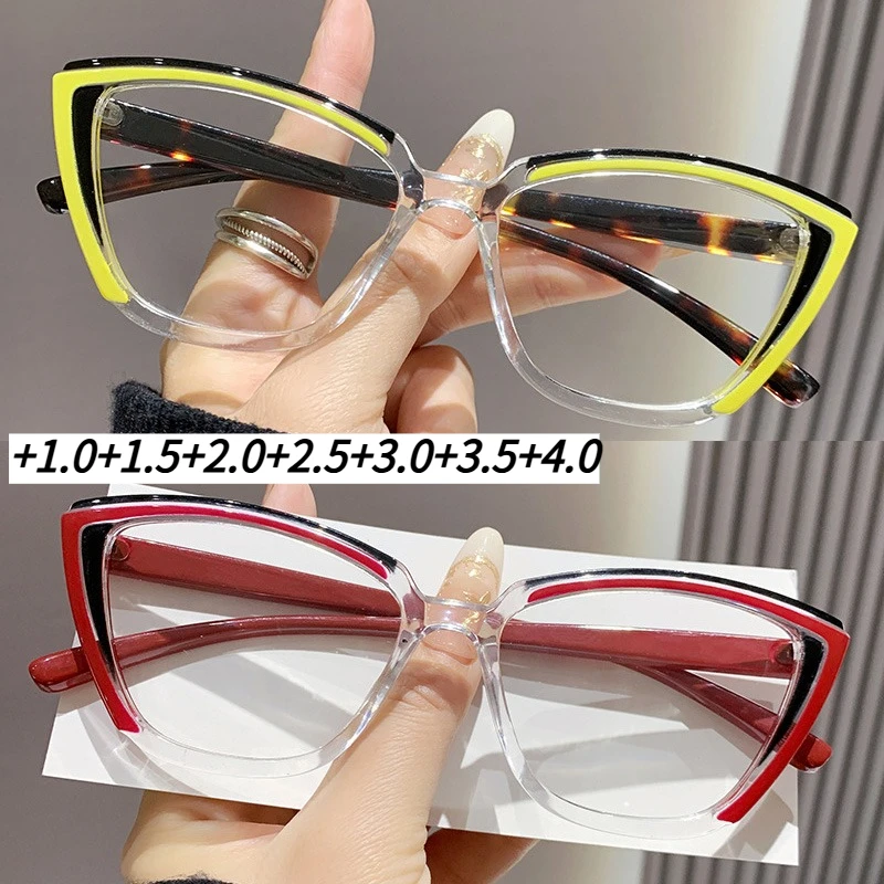 Farbige Presbyopie-Brille zum Spleißen, Augenschutzlinsen gegen blaues Licht, leichter Stil +1,0 +1,5 +2,0 +2,5 +3,0 +3,5 4,0