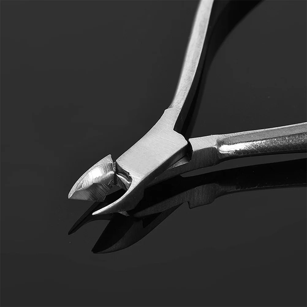 

2pcs Stainless Steel Dead Skin Clamp Set Curved Handle Nail Care Tool Dual Sided Cuticle Remover Rasp File Nails Plier Clipper
