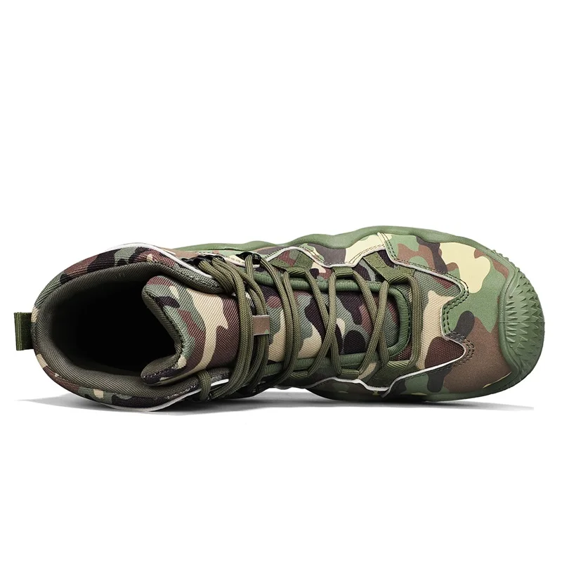 Neve térmica homens montanha caçador sapatos de caminhada verde do exército masculino caminhante escalada sapatos de montanha camuflagem adulto botas de caça