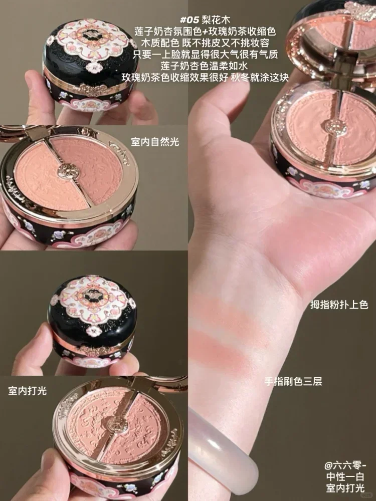 Paleta różu Flower Knows Original Butterfly Cloud Shoulder Series Two-tone Natural Brighten Matte Blusher Makeup Beauty Produc