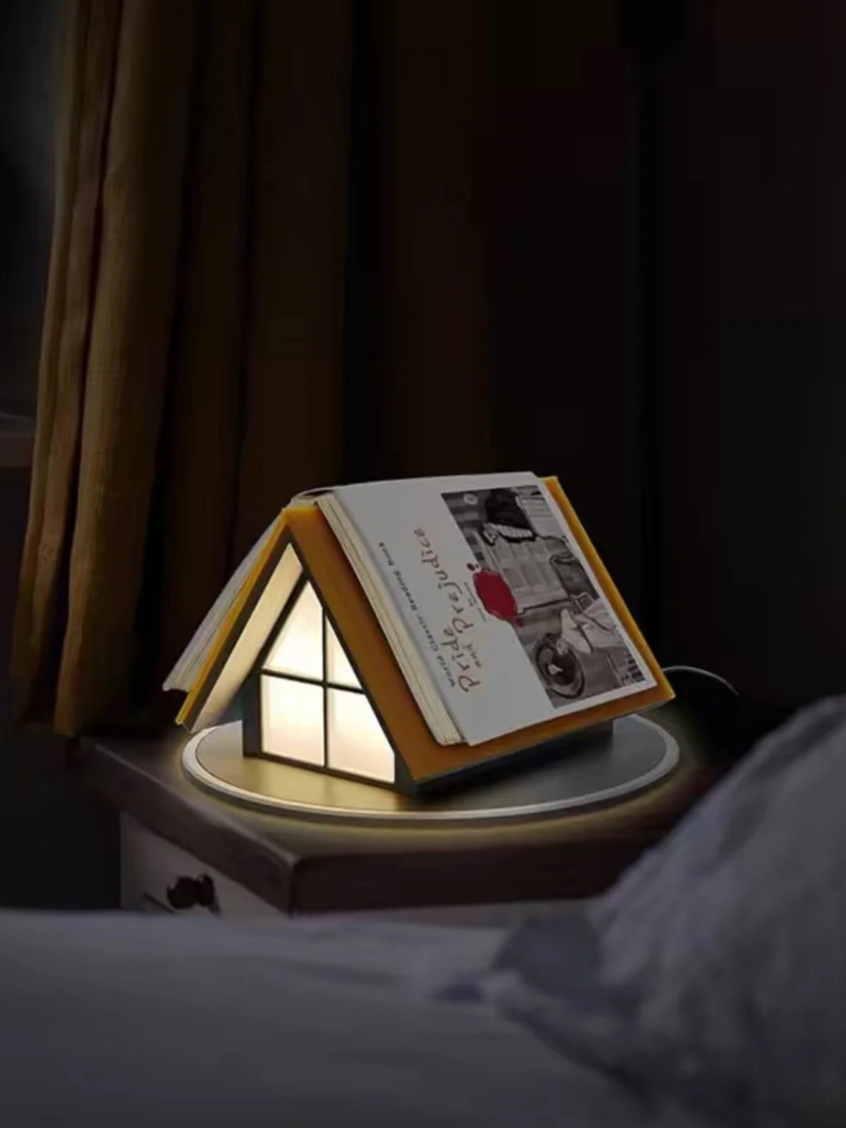 مرافقة مصباح المرجعية، جو إبداعي لغرفة النوم، ضوء ليلي للمنزل الصغير الراقية، مكتب ديكور بجانب السرير في الغرفة الدافئة la #2