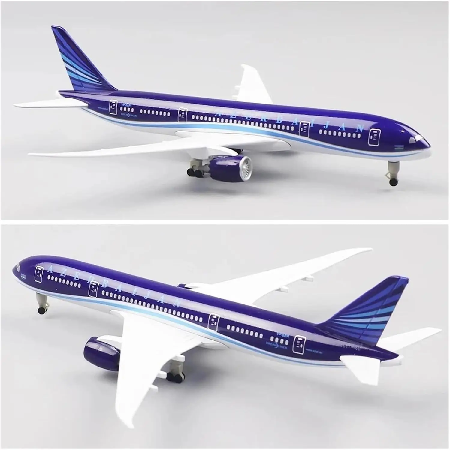 

20 см для Азербайджану Airlines B787, модель самолета из сплава, модель пассажирского самолета, декоративные сувениры, подходящие для дисплея