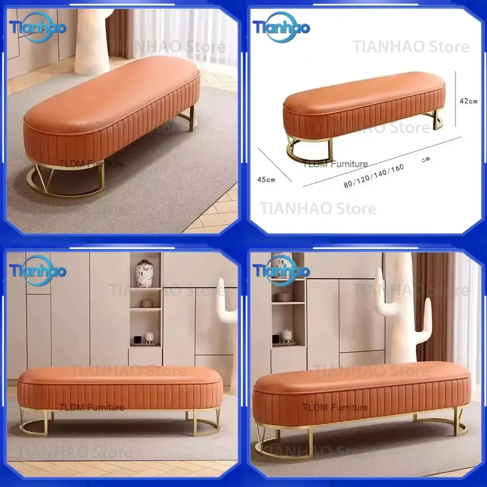 Modern Luxury Shoe Stool for Changing Hallway Comfortable Simple Bench Living Room Furniture for Trendy Home Decor