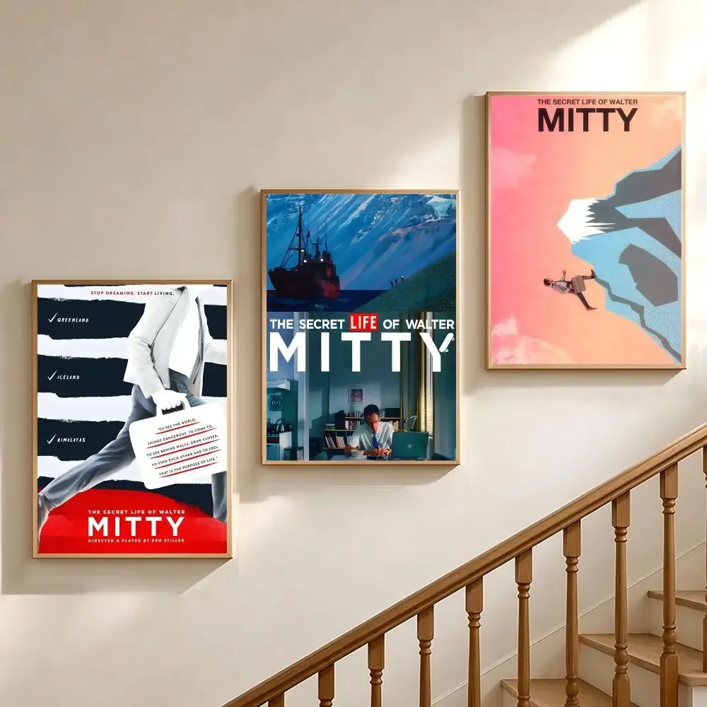 movie The Secret Life of Walter Mitty Poster HD Printing Soothing and Cream Style Home Decor for the Living Room Cafes Gift