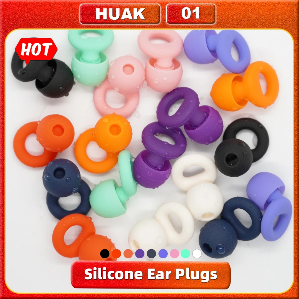 HUAK Concert Ear Plugs, High Fidelity Noise Cancelling Silicone Ear Plugs, Reusable Ear Plugs for Musicians, , Focus and Sleep