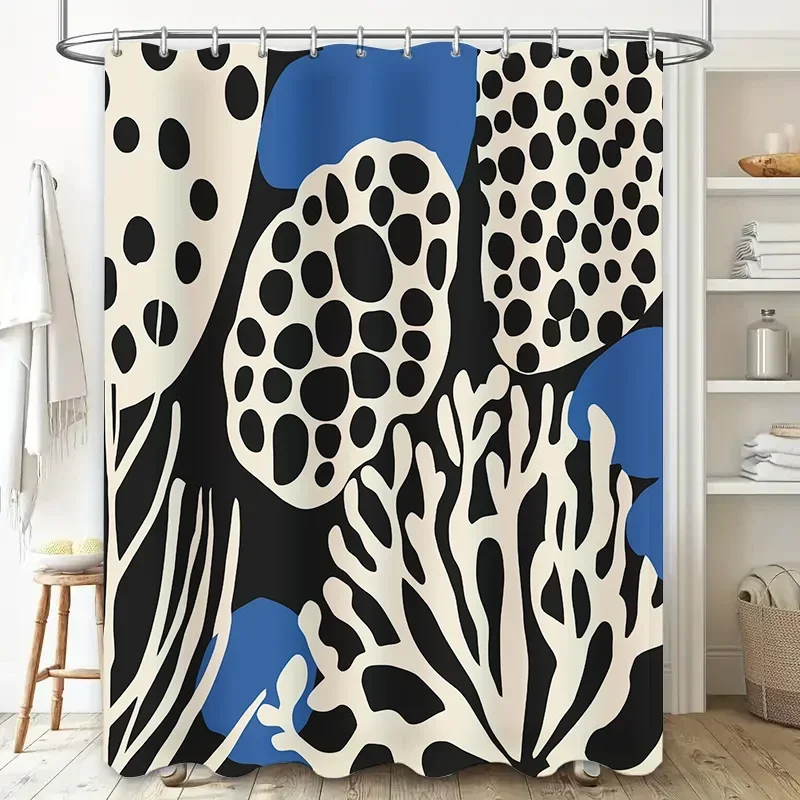 

Абстрактная художественная занавеска для душа для декора ванной комнаты с яркими цветами и уникальным дизайном, водонепроницаемая, прочная, для установки, без морщин