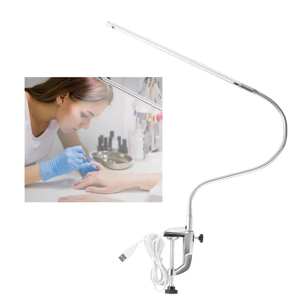 Lampada da tavolo portatile con clip USB a LED per sopracciglia, per unghie e trucco - Strumento di bellezza ideale per tatuaggi e manicure