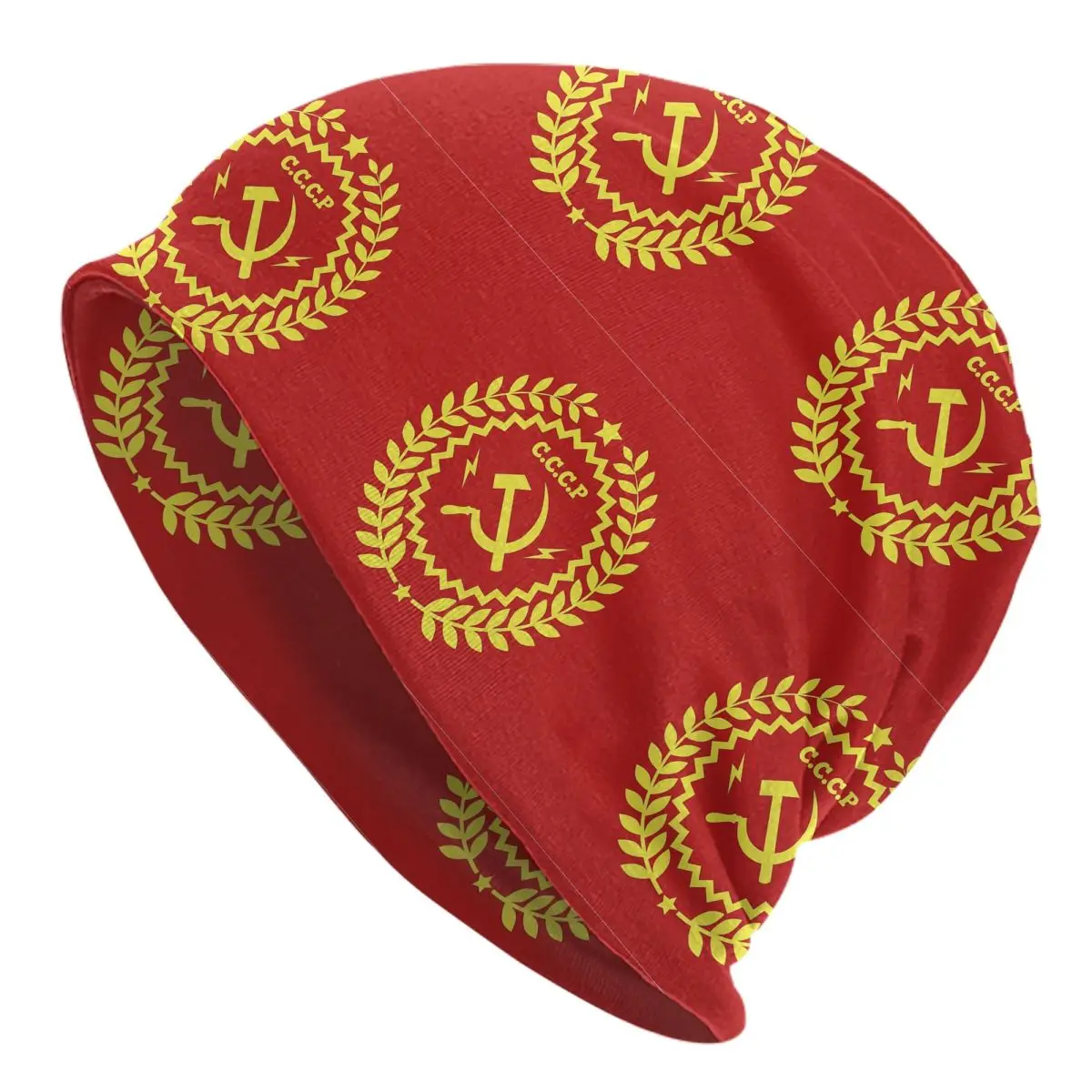 Communism Symbol Hammer And Sickle Unisex Adult Beanies Caps Knitted Bonnet Hat Warm Fashion Autumn Winter Outdoor Skullies Hats