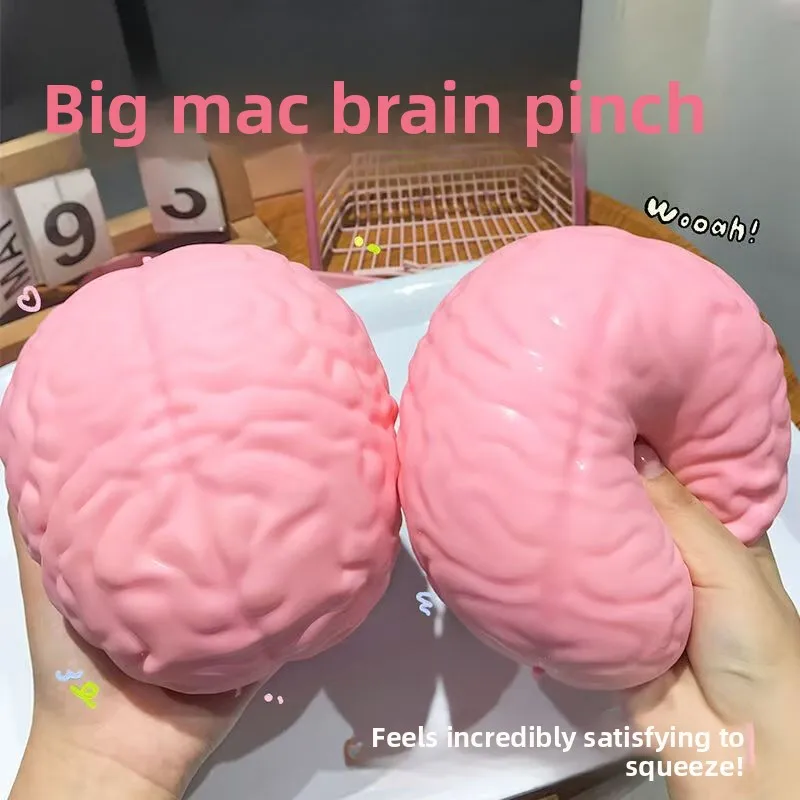 

Jumbo Giant Brain Squishy – Extra Large Slow Rise Stress Ball, TPR Moldable Fidget Toy for ADHD Anxiety, Sensory Desk Decor Pran