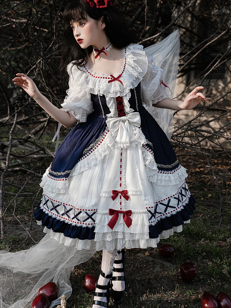 

Lolita Original on the Run Princess lolita Dress Tea Party flower marry elegant gorgeous Princess Lolita sweet and cute Op dress