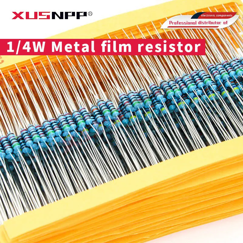 

5000pcs 1/4W Metal film resistor 1R ~ 1M 100R 220R 330R 1K 1.5K 2.2K 3.3K 4.7K 10K 22K 47K 100K 100 220 330 1K5 2K2 3K3 4K7 ohm