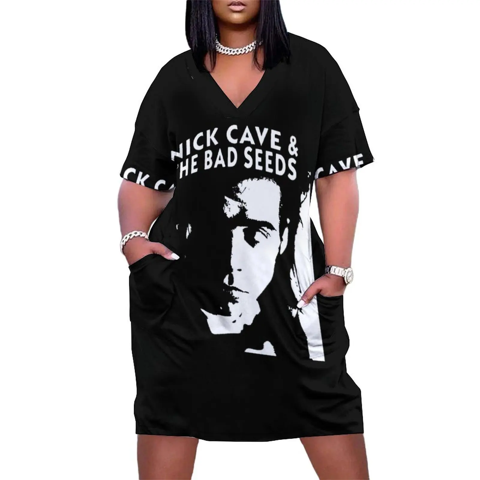 

Nick Cave And The Bad Seeds Signature Music Band Loose Pocket Dress Evening dresses prom dress cocktail dresses