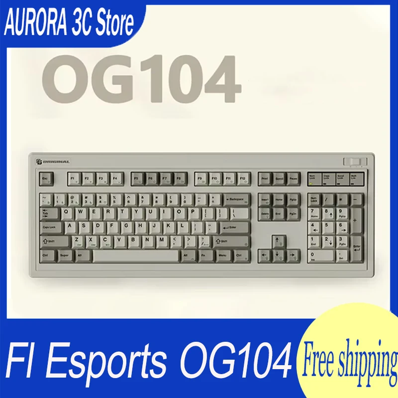 Fl Esports OG104 OG87 Mechanical Keyboard In Stock Hot-Swap 3Mode 2.4G/Bluetooth Wireless Keyboard  PBT PC Gaming Keyboards Gift