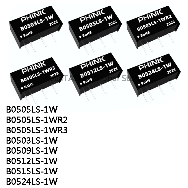 5Pcs B0505LS-1W B0505LS-1WR2 B0505LS-1WR3 B0503LS-1W B0509LS-1W B0512LS-1W B0515LS-1W B0524LS-1W module