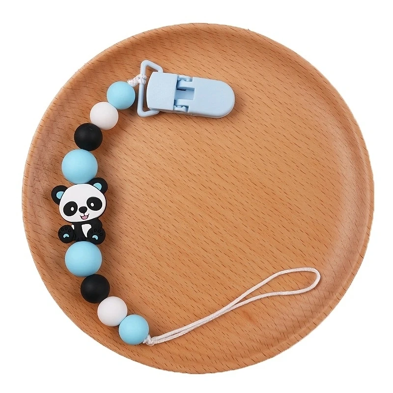 Baby Pacifier Chain Silicone Cartoon Panda  Pacifier Clips