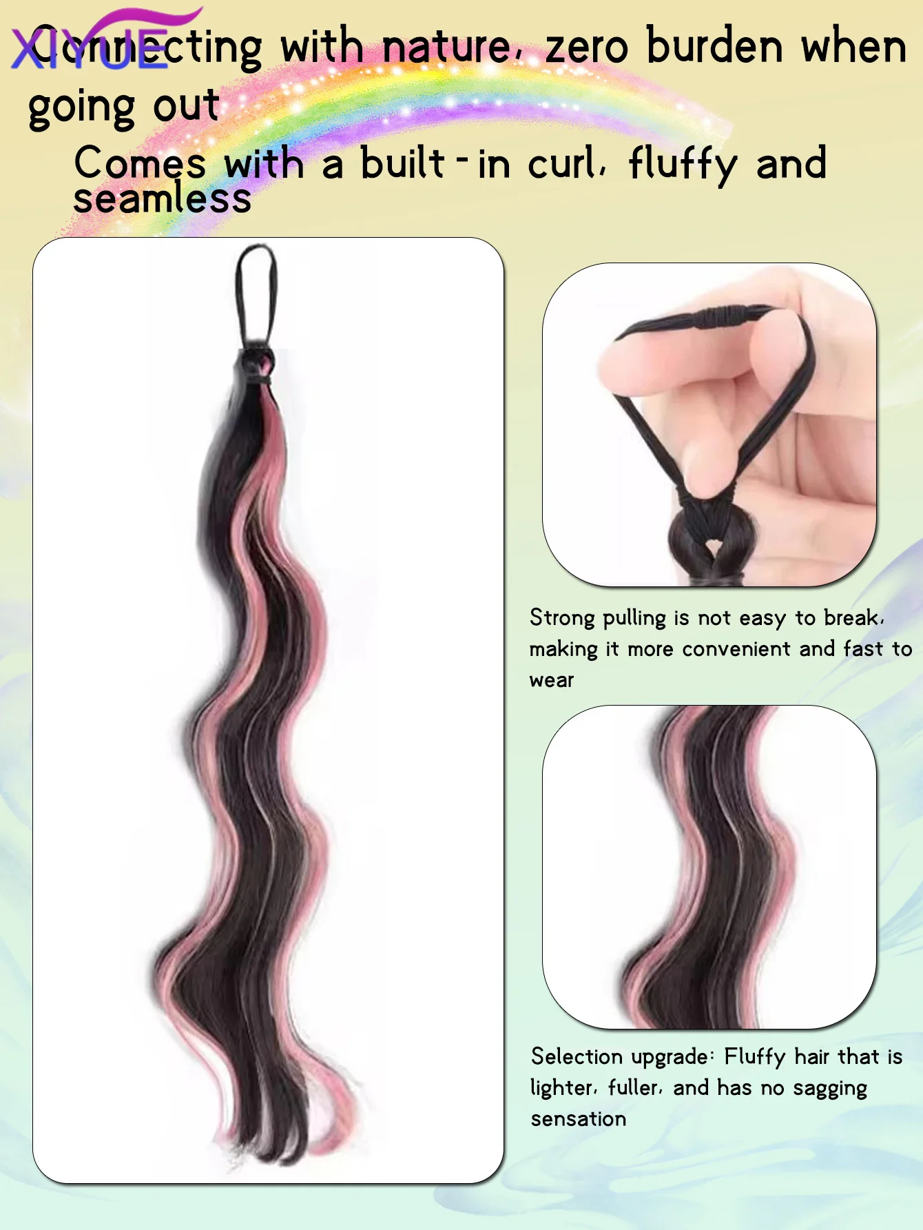 XIYUE Synthetic Self-Winding Ball Head Wig Hair Bundle Female Hightlight Bun Hair Bundle To Increase Hair Volume Bud Hair Bun