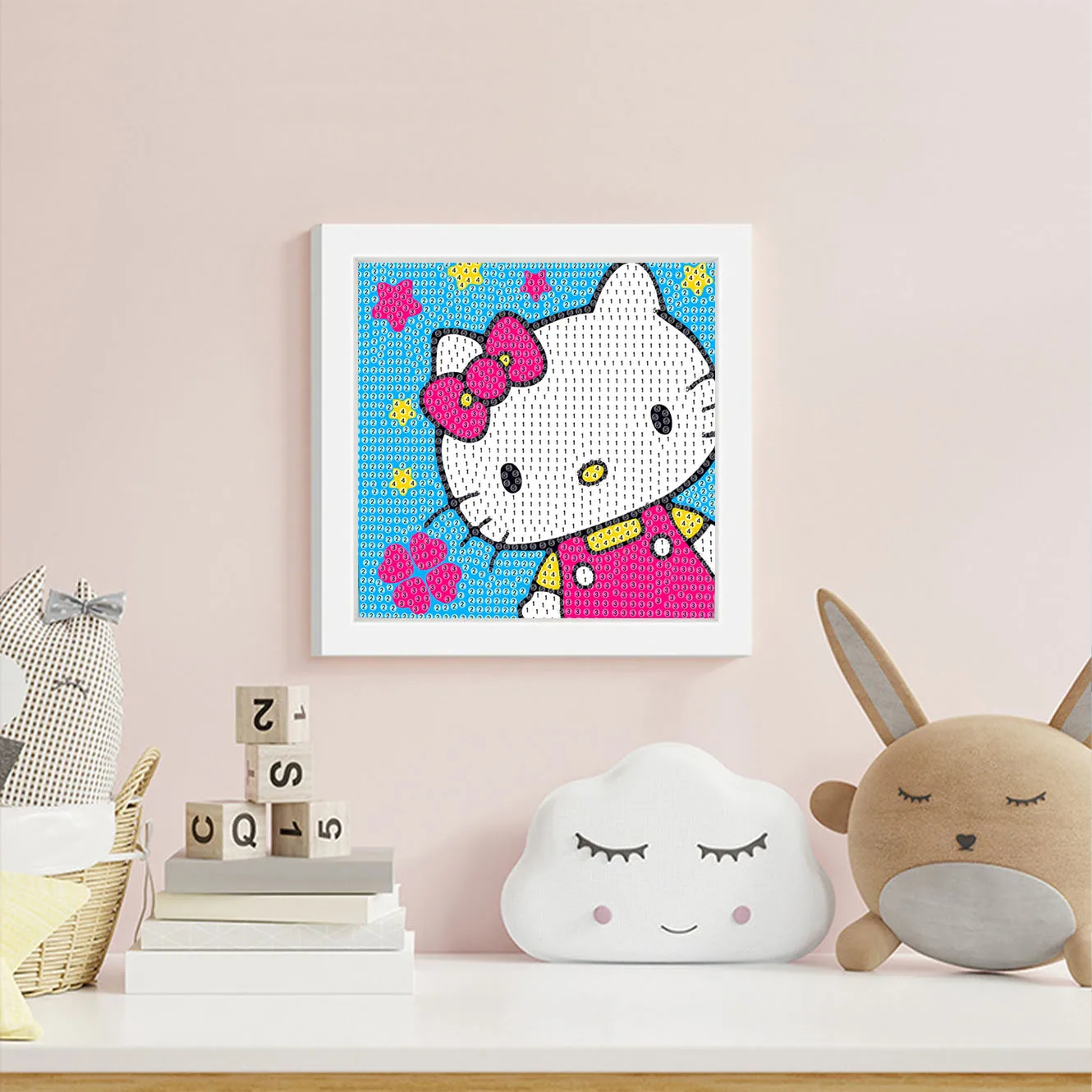 

Sanrio Cute Hello Kitty Crystal Diamond Frame Decorative Painting Couple Handmade 5D DIY Cross Embroidery Kit Best Birthday Gift