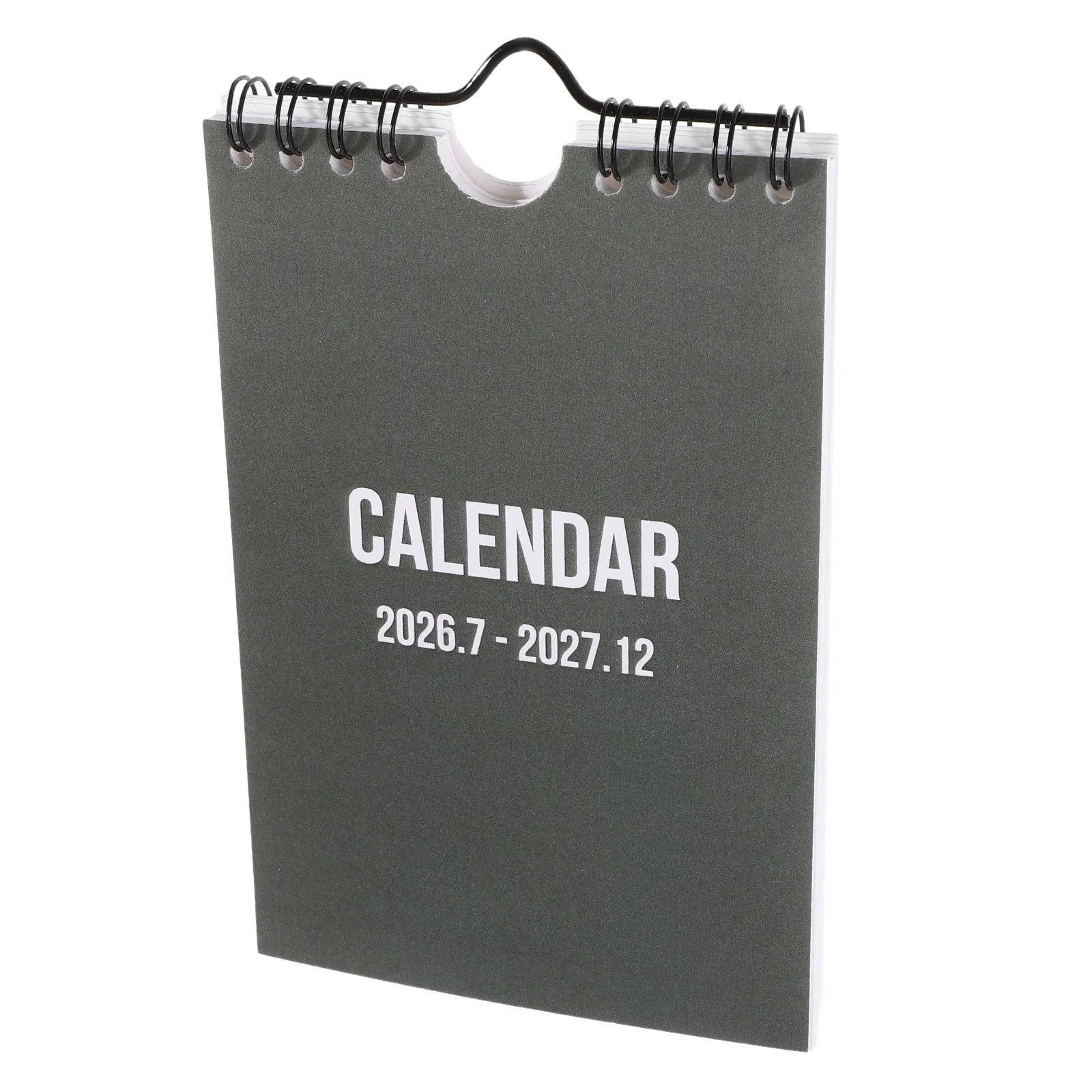 Small Wall Calendar 2026-2027 A6 Mini Spiral Desk Calendar Monthly Planner Flip Notepad Stand for Small Office Study