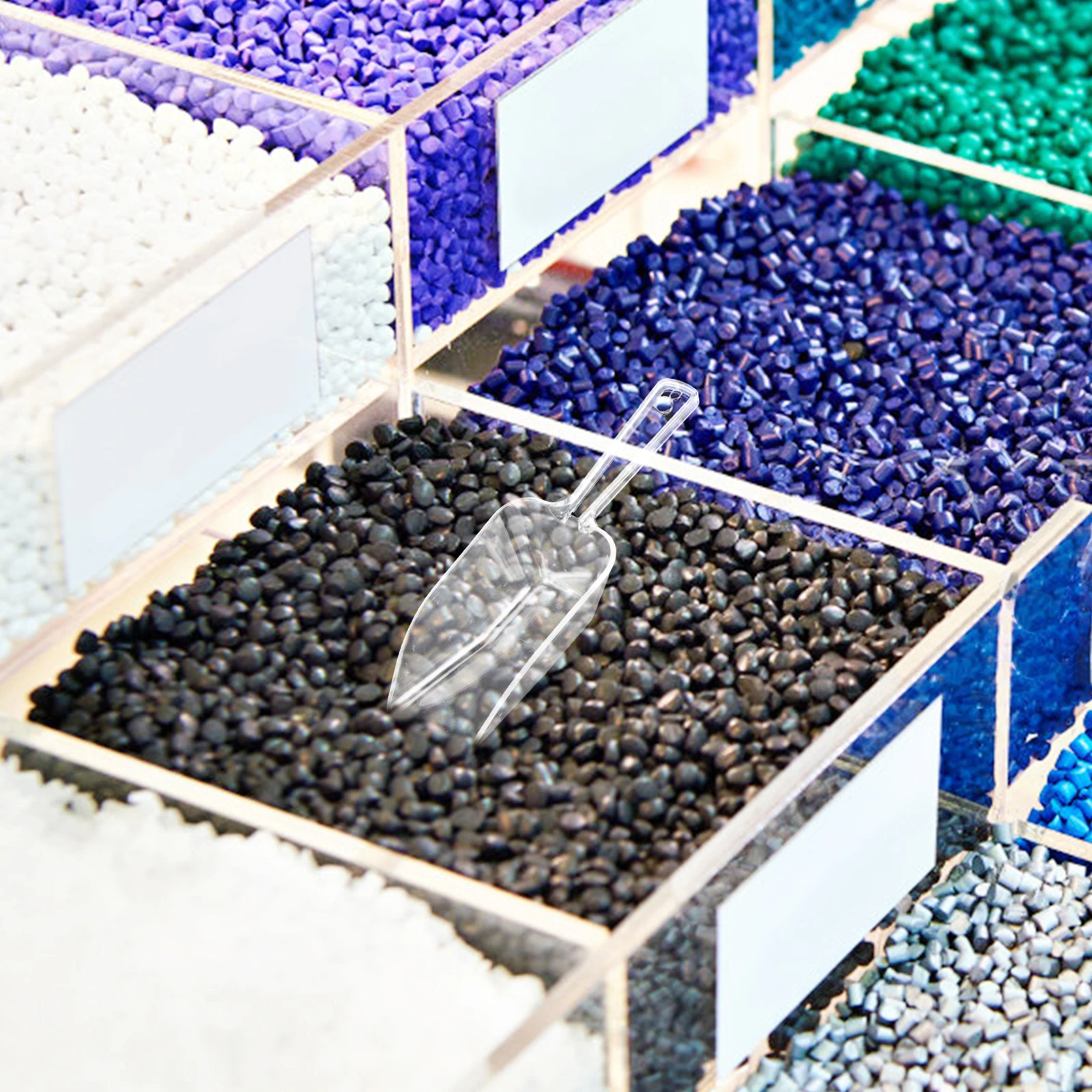 

12pcs Mini Ice Scoop Transparent Small Plastic Kitchen Scoops For Freezer Ice Candy Grain Serving Pantry Restaurant Prep Buffet