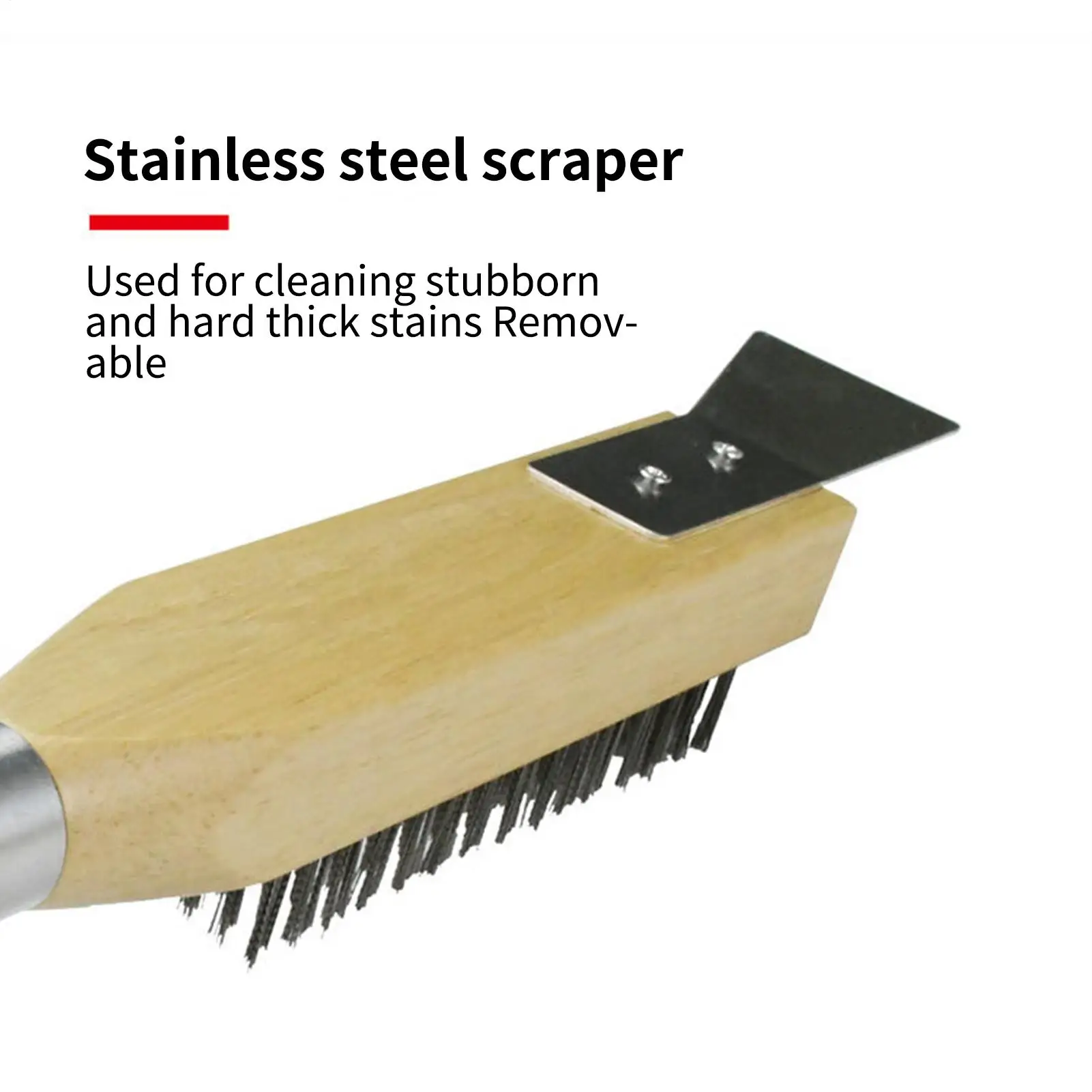 

Grill Brush Wire Long Handle Cleaning Scraper Commercial BBQ Grill Brushes For Stove Grate Skillet Cooking Kitchen Outdoor