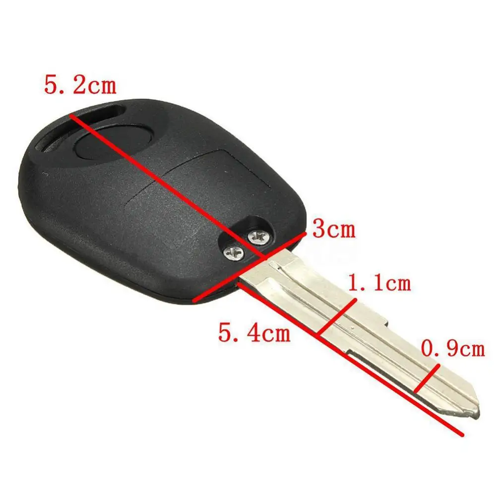 Remote Key Case Blade 2Button Uncut Fob Shell for Actyon Ssangyong Kyron Rexton