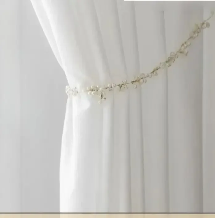 Custom Size Elegant Super Soft Snow Pure White Window Tulle Curtains for Living Room Chiffon Sheer Voile Bedroom Veil Kitchen