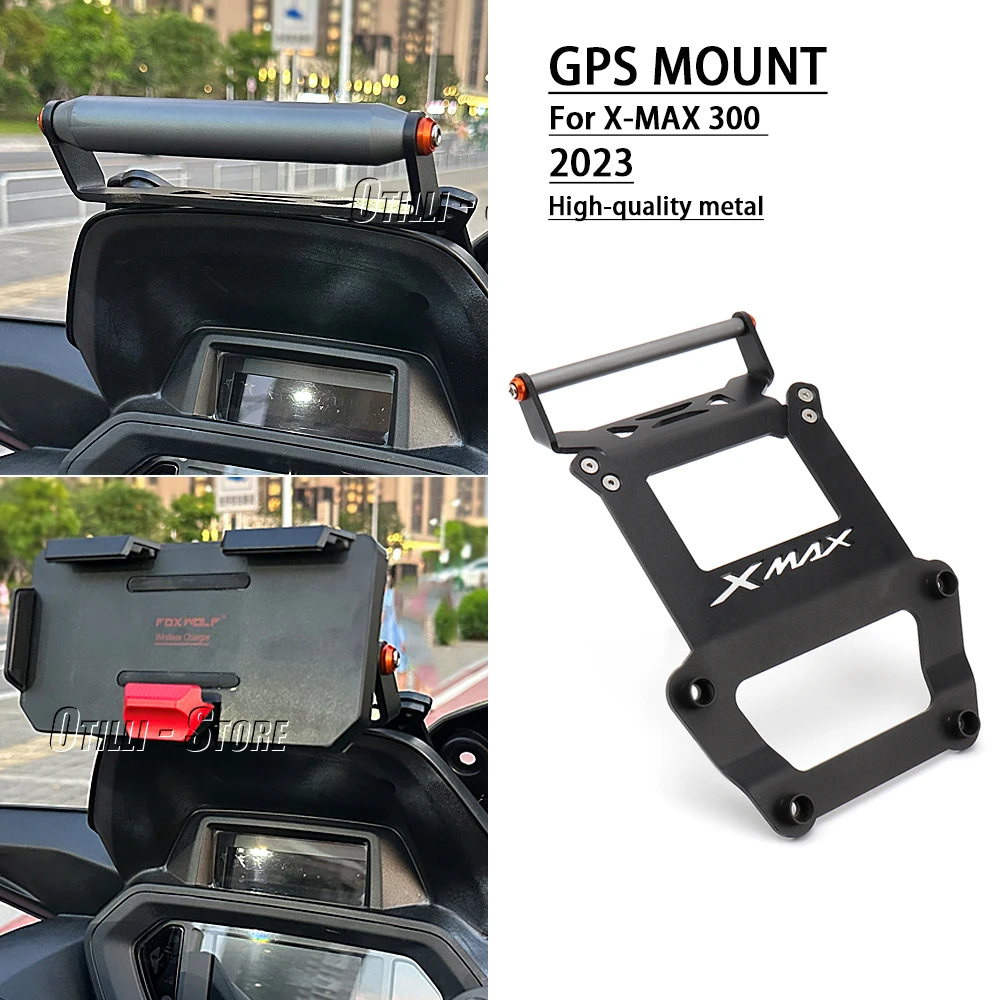 

For Yamaha X-MAX300 X-MAX 300 XMAX300 XMAX 300 2023 GPS Holder Bracket 12/22MM Motorcycle Navigation Roadbook Mounting Arms Kit