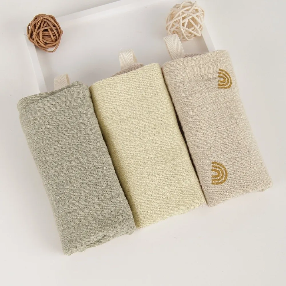High Quality 4-Layer Pure Cotton Baby Cotton Washcloth Absorbent Soft Square Towels Gauze Cotton Baby Towels Newborn Burp Cloth
