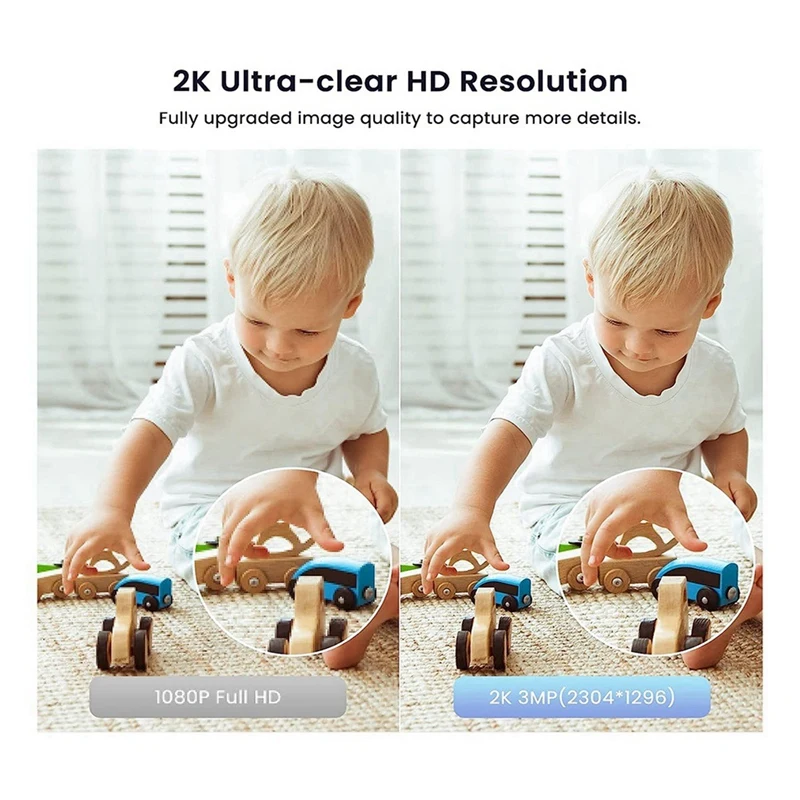 ABGR-2X Wifi Camera 2K, Indoor Home Security Cameras For Baby/Older/Dog/Pet Camera With Phone App