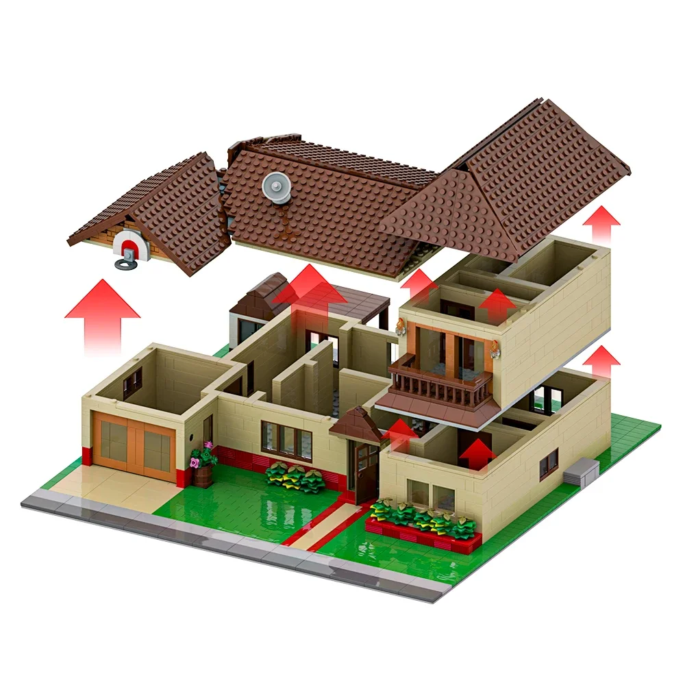 Gobricks MOC Smiths Residences Model klocków budowlanych Zabawny film Architektura domu Klocki do samodzielnego montażu Zabawka dla dzieci Prezent