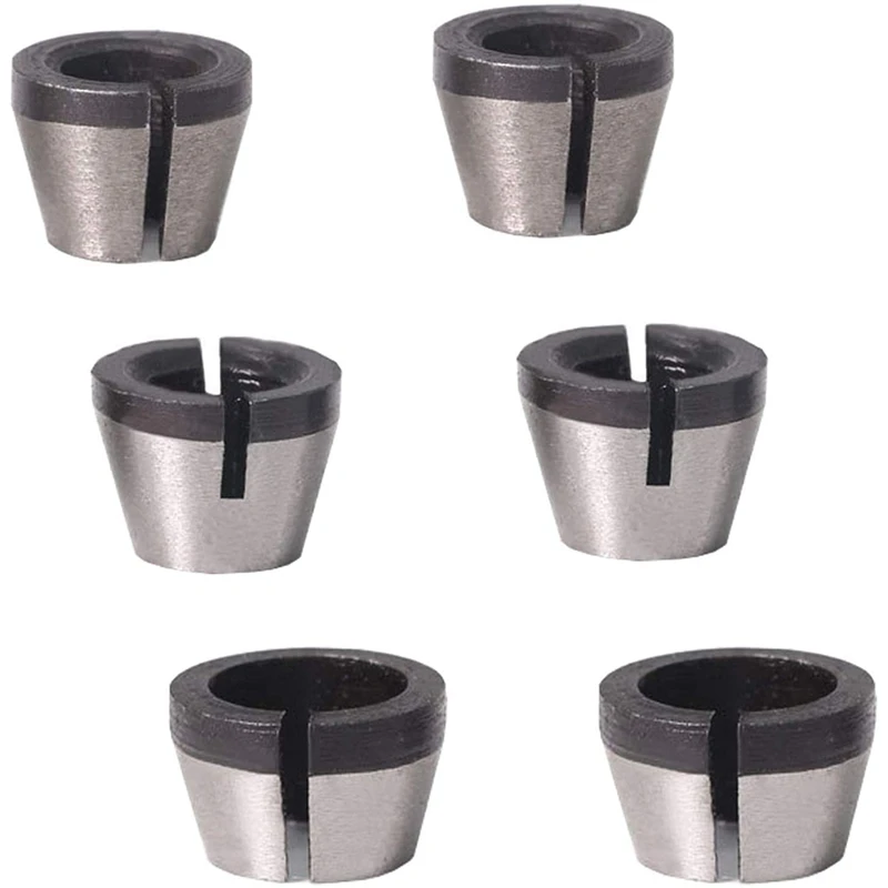 

6Pcs High Precision 6Mm 6.35Mm 8Mm Router Collet Chuck Adapter For Engraving Trimming Machine