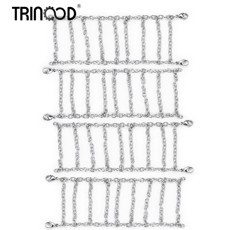 TRINOOD RC Car Metal Wheel Tires Snow Chain 64mm/114mm/120mm/130mm for TRX4-M 1/18 TRX-4 1/10 RC Crawler Car