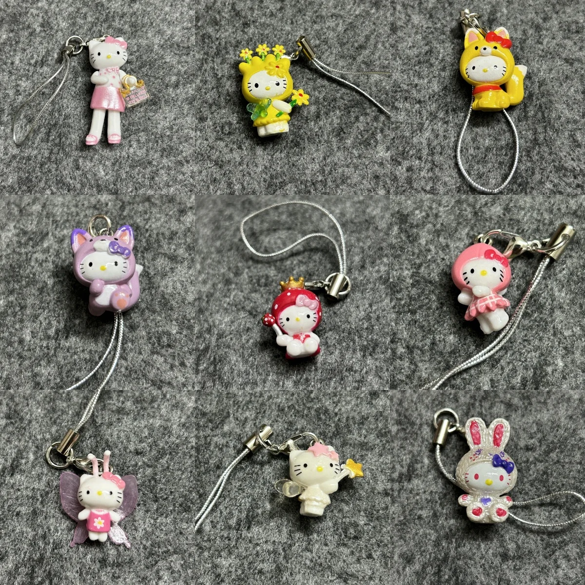 

Kawaii Hello Kitty Pendant DIY My Melody Doll Pendant Keychain Accessories Mobile Phone Rope Doll Accessories Girl's Gift