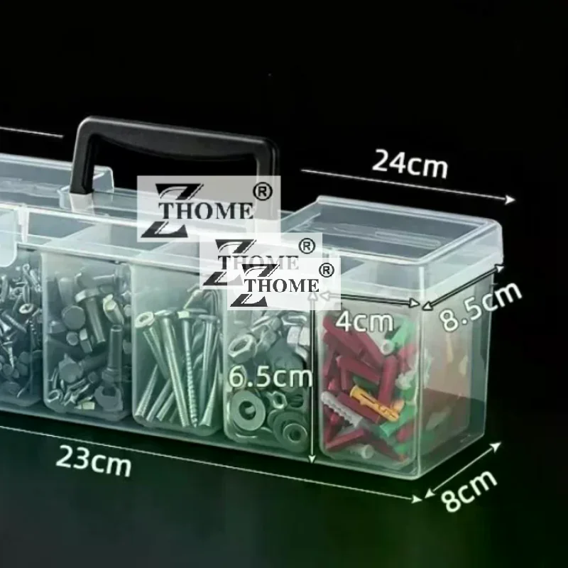 1/7Pcs Multi-Compartment Tool Organizer Sorting Box Tool Parts Storage Box Set For Screws Wrenches Hardware Accessories