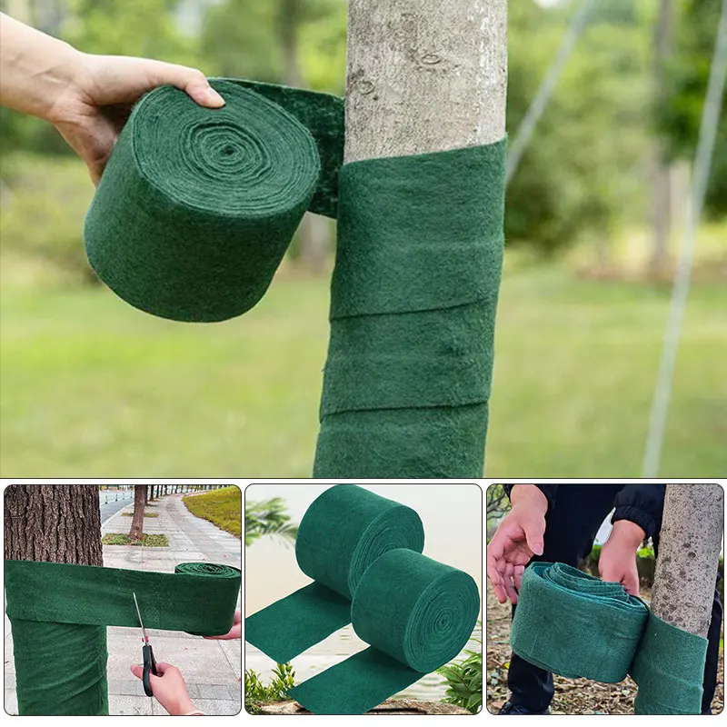 

Tree Trunk Protector Gardening Wrap Winter-Proof Tree, Trunk Shrub Plants Antifreeze Bandage Tape Entangled Cotton Cloth Warm