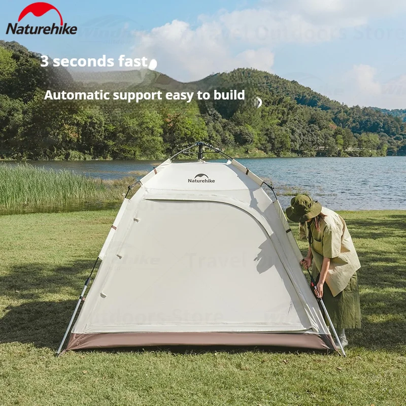 Naturehike Automatic Tent Upgraded Waterproof 150D Black Coated Quick Opening Camping Outdoor Picnic Tent With Sunscreen Canopy