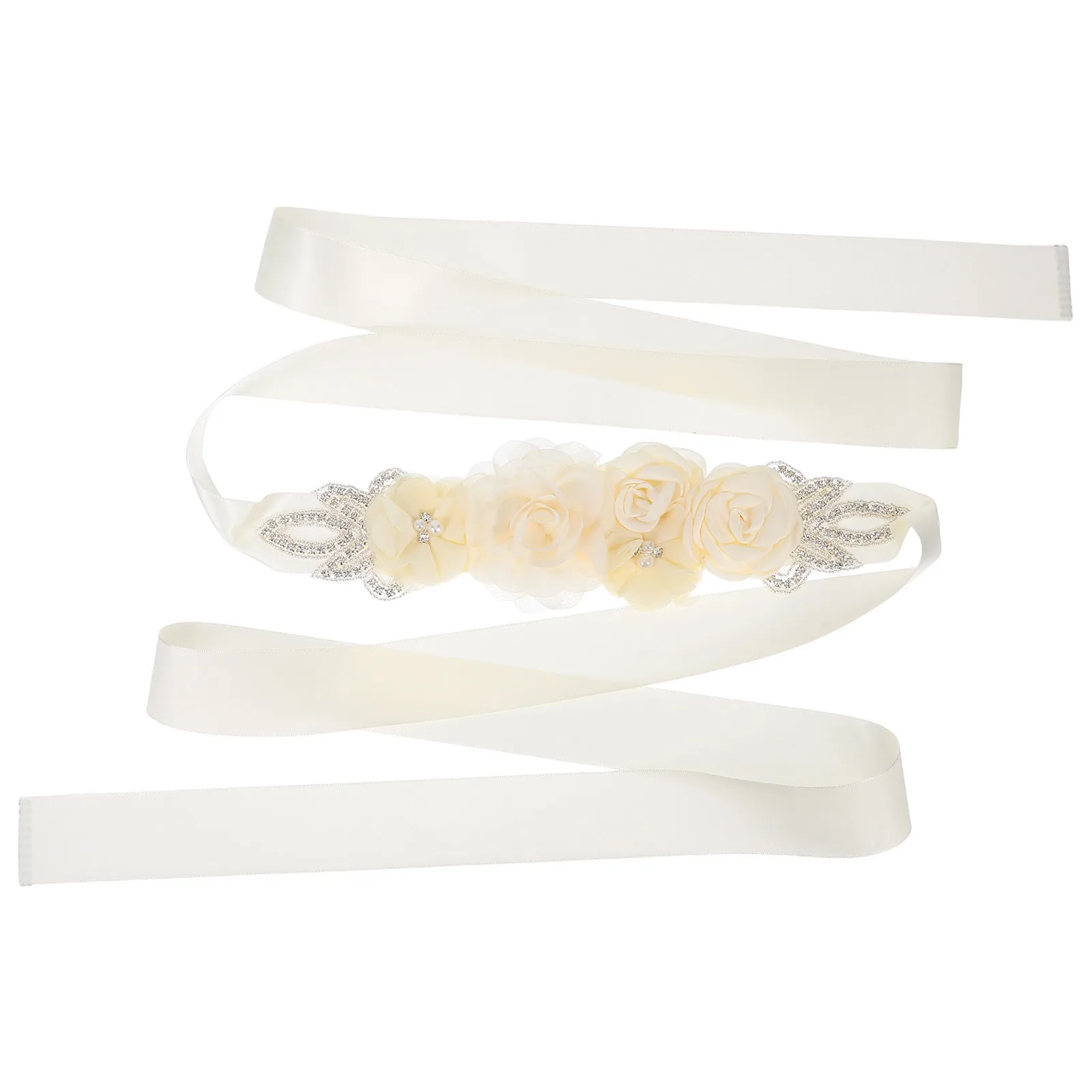 

Elegant Bridal Waist Belt for Wedding Dress Maternity Gown Evening Formal Party Photoshoot Sparkly Flower Sash Belt