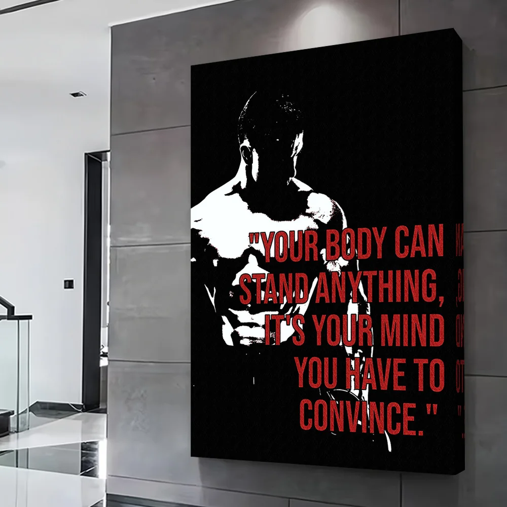 Motivational Fitness Quote Printing Poster Customizable Pictures Wall Art Canvas Painting for Room Decorating Interior Wand Deko